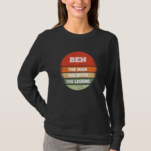 Benjamin Ben het Man De Mmythe de Legende T-shirt (Voorkant)