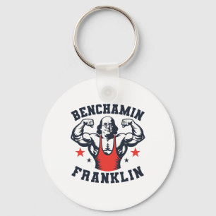 Benjamin Benchamin Franklin Bankdrukken Lichaamgeb Sleutelhanger