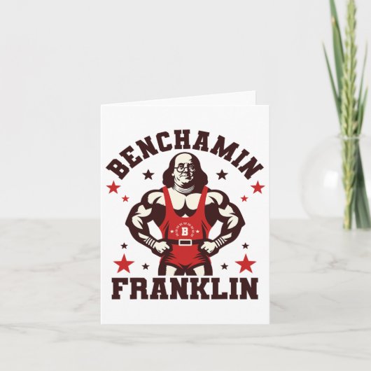 Benjamin Benchamin Franklin Bench Press Bodybuildi Kaart (Voorkant)