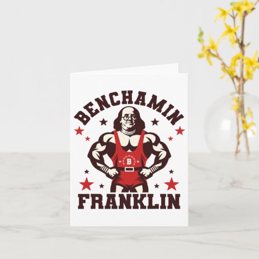 Benjamin Benchamin Franklin Bench Press Bodybuildi Kaart (Gele Bloem)