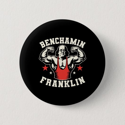 Benjamin Benjamin Franklin Bench Press Bodybuildi Ronde Button 5,7 Cm (Voorkant)