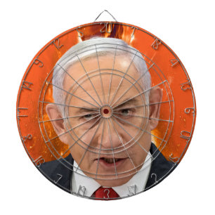 Benjamin "Bibi" Netanyahu Premier van Israël Dartbord