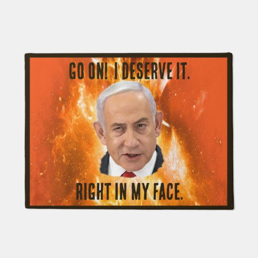 Benjamin "Bibi" Netanyahu Premier van Israël Deurmat (Voorkant)