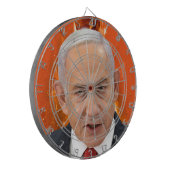 Benjamin "Bibi" Netanyahu Prime Minister of Israel Dartbord (Voorkant Links)