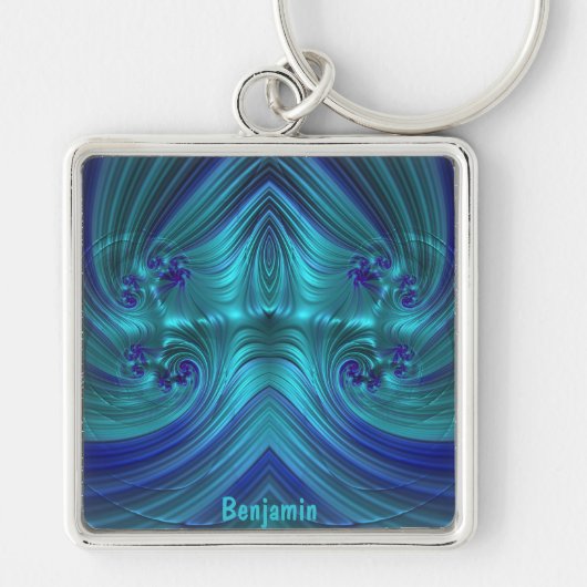 BENJAMIN ~ Blue Aqua GLOSSY ~ Sleutelhanger (Voorkant)