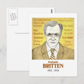 Benjamin Britten briefkaart (Voorkant / Achterkant)