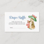Benjamin Bunny Baby Shower Diaper Raffle Informatiekaartje (Voorkant)