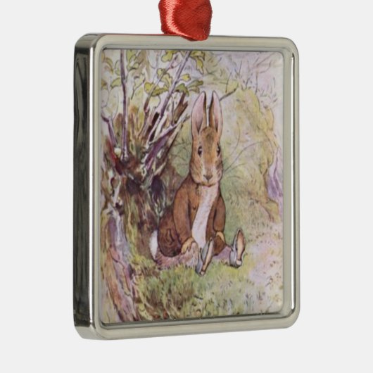 Benjamin Bunny (door Beatrix Potter) Metalen Ornament (Rechts)