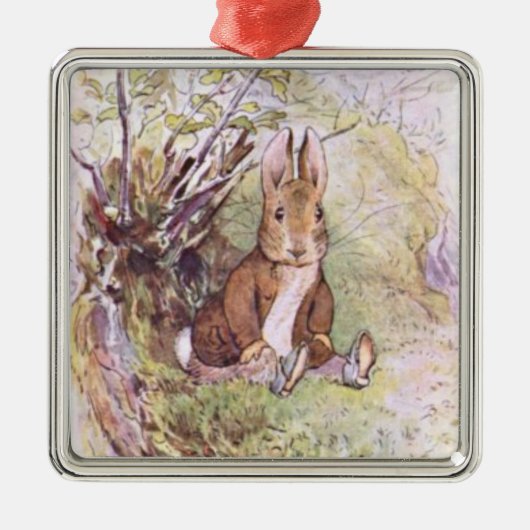 Benjamin Bunny (door Beatrix Potter) Metalen Ornament (Voorkant)