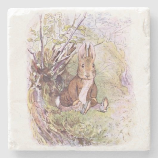 Benjamin Bunny (door Beatrix Potter) Stenen Onderzetter (Voorkant)