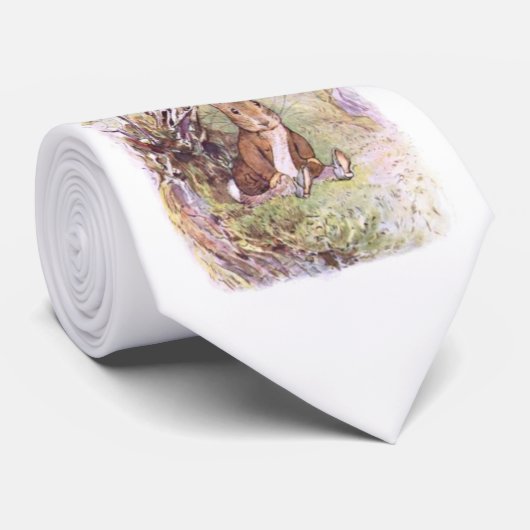 Benjamin Bunny (door Beatrix Potter) Stropdas (Opgerold)