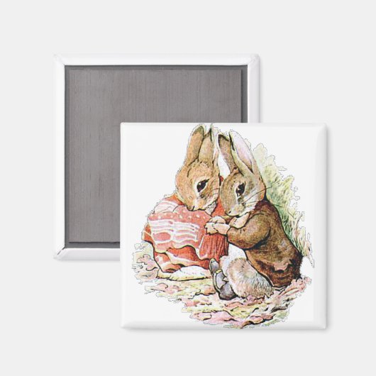 Benjamin Bunny en Peter Rabbit plannen hun inval Magneet (Voorkant / Achterkant)
