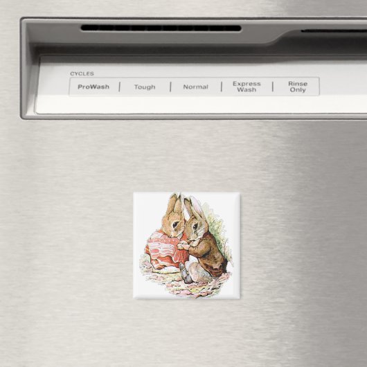 Benjamin Bunny en Peter Rabbit plannen hun inval Magneet (Insitu (Vaatwasser))