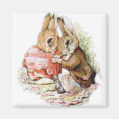 Benjamin Bunny en Peter Rabbit plannen hun inval Magneet (Voorkant)