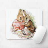 Benjamin Bunny en Peter Rabbit plannen hun inval Muismat (Met muis)
