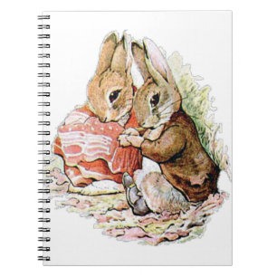 Benjamin Bunny en Peter Rabbit plannen hun inval Notitieboek
