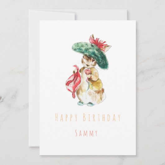 Benjamin Bunny verjaardagswenskaart Kaart (Voorkant)