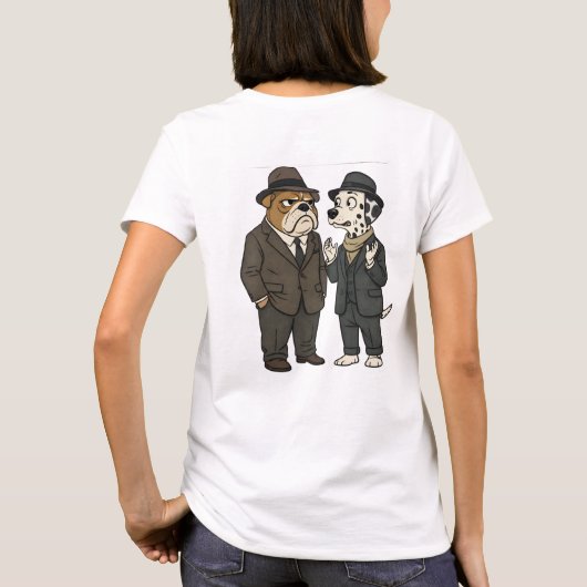 Benjamin button detective duo grafisch T-shirt (Achterkant)