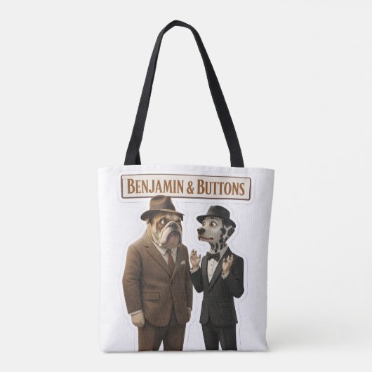 Benjamin button detective duo tote bag (Achterkant)