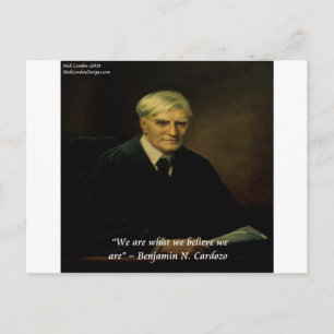 Benjamin Cardozo "Wie we zijn" citaat Briefkaart