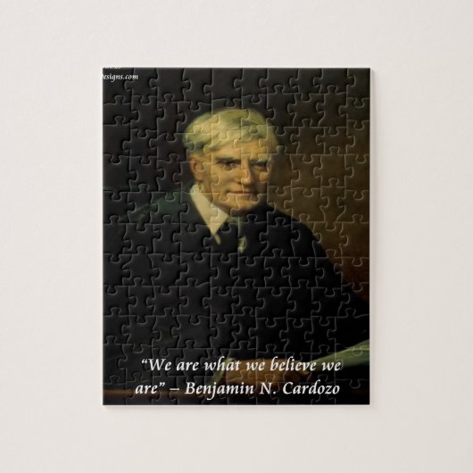 Benjamin Cardozo "Wie we zijn" citaat Legpuzzel (Verticaal)