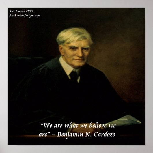 Benjamin Cardozo & "Wie we zijn" Quote Poster (Voorkant)
