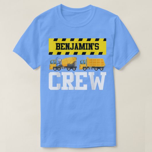 Benjamin Construction Crew Custom Dumptruck Dump T T-shirt (Design voorkant)