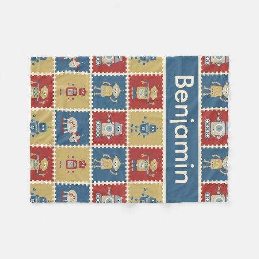 Benjamin de Gepersonaliseerde Deken van de Robot (Voorkant (Horizontaal))