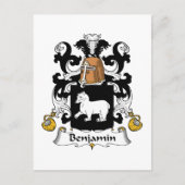 Benjamin Family Crest Briefkaart (Voorkant)