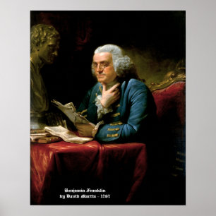 Benjamin Franklin - 1767 Schilderen door David Mar Poster