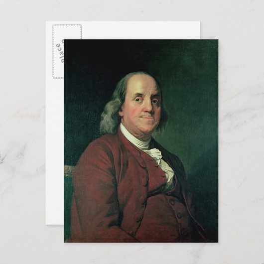 Benjamin Franklin, 1782 Briefkaart (Voorkant / Achterkant)