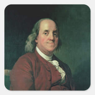 Benjamin Franklin, 1782 Vierkante Sticker