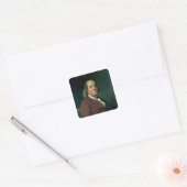 Benjamin Franklin, 1782 Vierkante Sticker (Envelop)