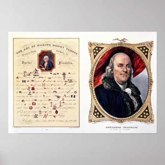 Benjamin Franklin 1847 Poster (Voorkant)