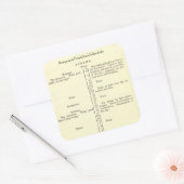 Benjamin Franklin Autobiografie Schema stickers (Envelop)