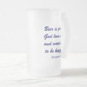 Benjamin Franklin Beer Quote Matglas Bierpul (Voorkant rechts)