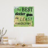 Benjamin Franklin Best Doctor Quote Poster (Keuken)