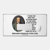 Benjamin Franklin Beste manier om goed te doen Arm Bureaumat (Keyboard & Muis)