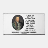 Benjamin Franklin Beste manier om goed te doen Arm Bureaumat (Voorkant)