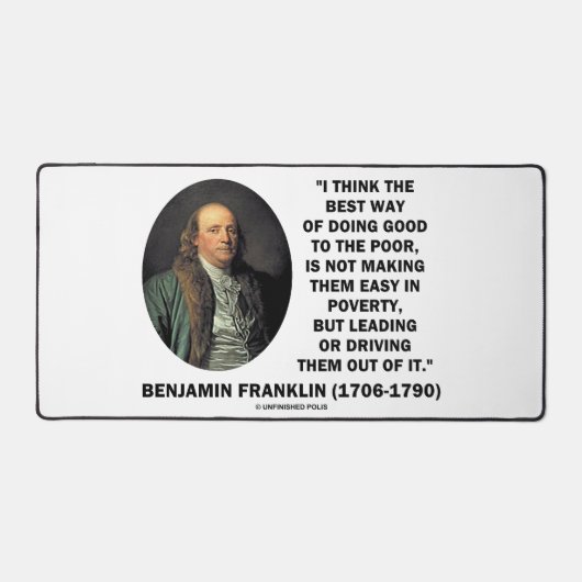 Benjamin Franklin Beste manier om goed te doen Arm Bureaumat (Voorkant)