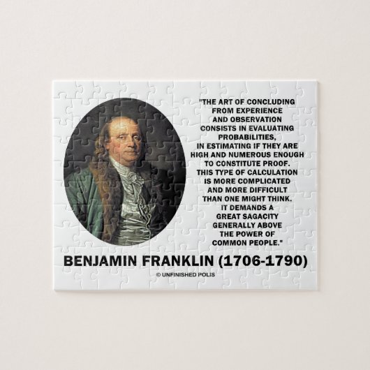 Benjamin Franklin bij het evalueren van kansen Quo Legpuzzel (Horizontaal)
