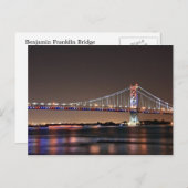 Benjamin Franklin Bridge Briefkaart (Voorkant / Achterkant)
