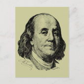 Benjamin Franklin Briefkaart (Voorkant)