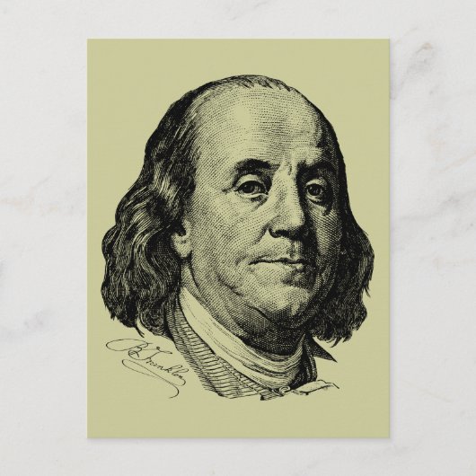 Benjamin Franklin Briefkaart (Voorkant)