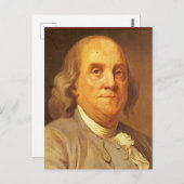 Benjamin Franklin Briefkaart (Voorkant / Achterkant)