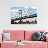 Benjamin Franklin-brug, Philadelphia, PA Canvas Afdruk (Insitu (Woonkamer))