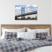 Benjamin Franklin-brug, Philadelphia, PA Canvas Afdruk (Insitu (Slaapkamer))