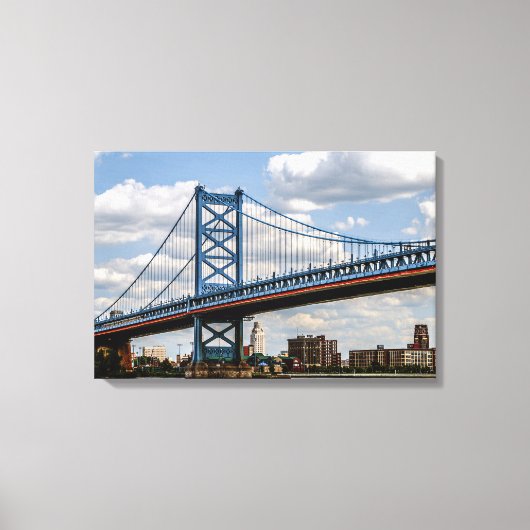 Benjamin Franklin-brug, Philadelphia, PA Canvas Afdruk (Voorkant)