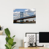 Benjamin Franklin-brug, Philadelphia, PA Poster (Thuiskantoor)