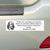 Benjamin Franklin- Bumpersticker (Op auto)